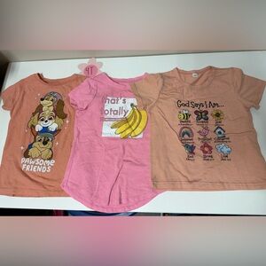 Kids Graphic T-Shirts - Pink and Orange